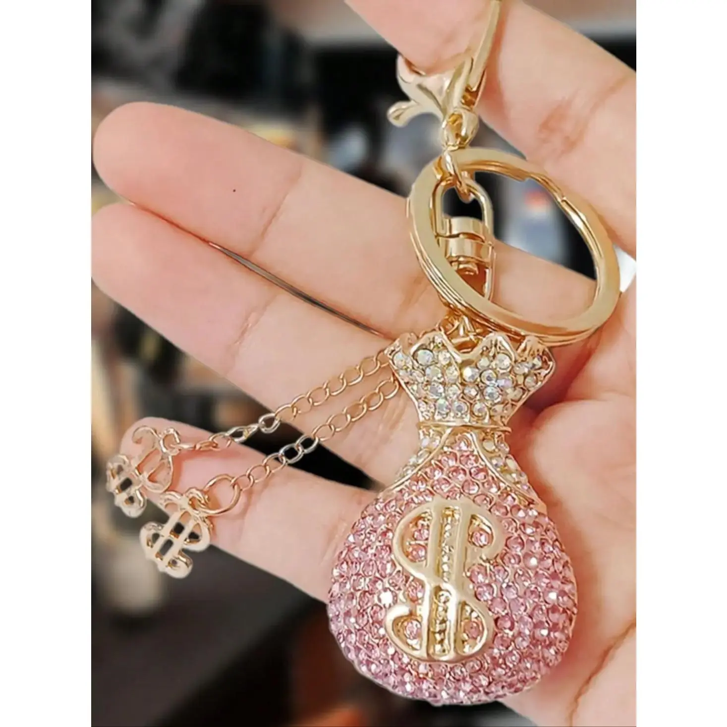 Trendy Money Bag Charm Keychain for Women, Cute Decorative Purse Pendant with Metal Key Ring, Stylish Bag Accessory, Compact Coin Pouch Charm for Handbags, Backpacks & Everyday Outfits