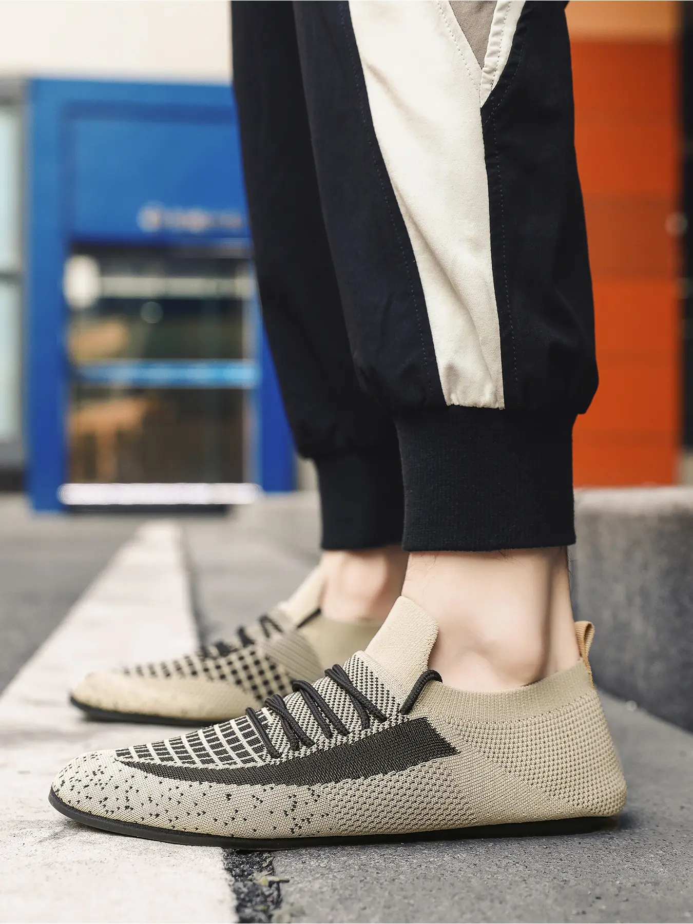 Men Multi Thin Strap Jacquard Barefoot Fitness Shoes Soft Non Slip Breathable Yoga Treadmill Indoor Casual Sock Sneakers