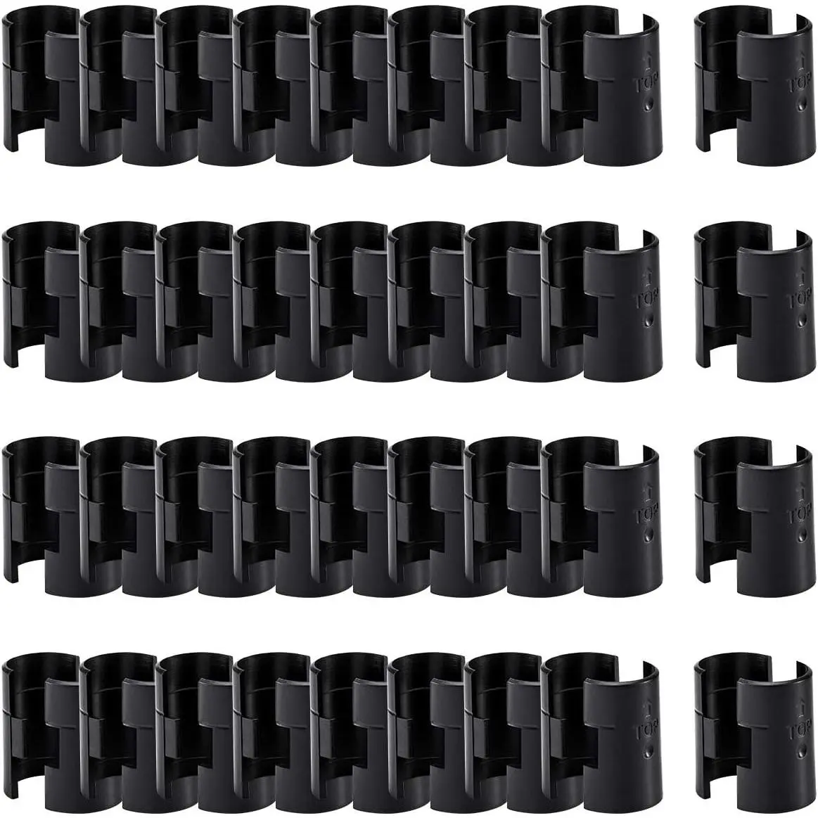 72-Count ABS Plastic Wire Shelf Clips, 1" Size - 36 Pairs of Wire Rack Lock Clip Replacements for Metal Shelving Sleeve Systems, for Stability & Layer Spacing Adjustment