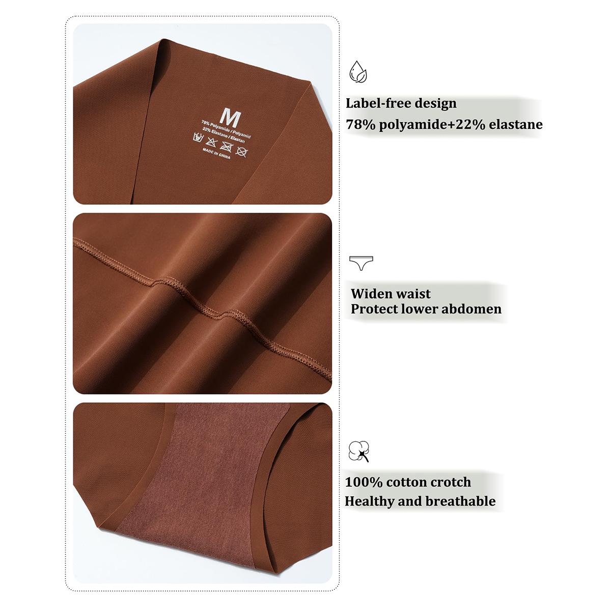 LEVAO Women's High Waist Seamless Underwear No Show Breathable Panties Full Coverage Invisible Brief, Comfortable Daily Panties 6/12 Pack S-XXL SpringStatements