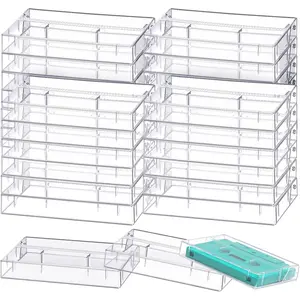 30 Pcs Audio Cassette Storage Cases Plastic Cassette Tape Cases Blank Voice Recording Cassette Tape Holder Clear Music Casette Box Organizer Storage Products for Art Collection