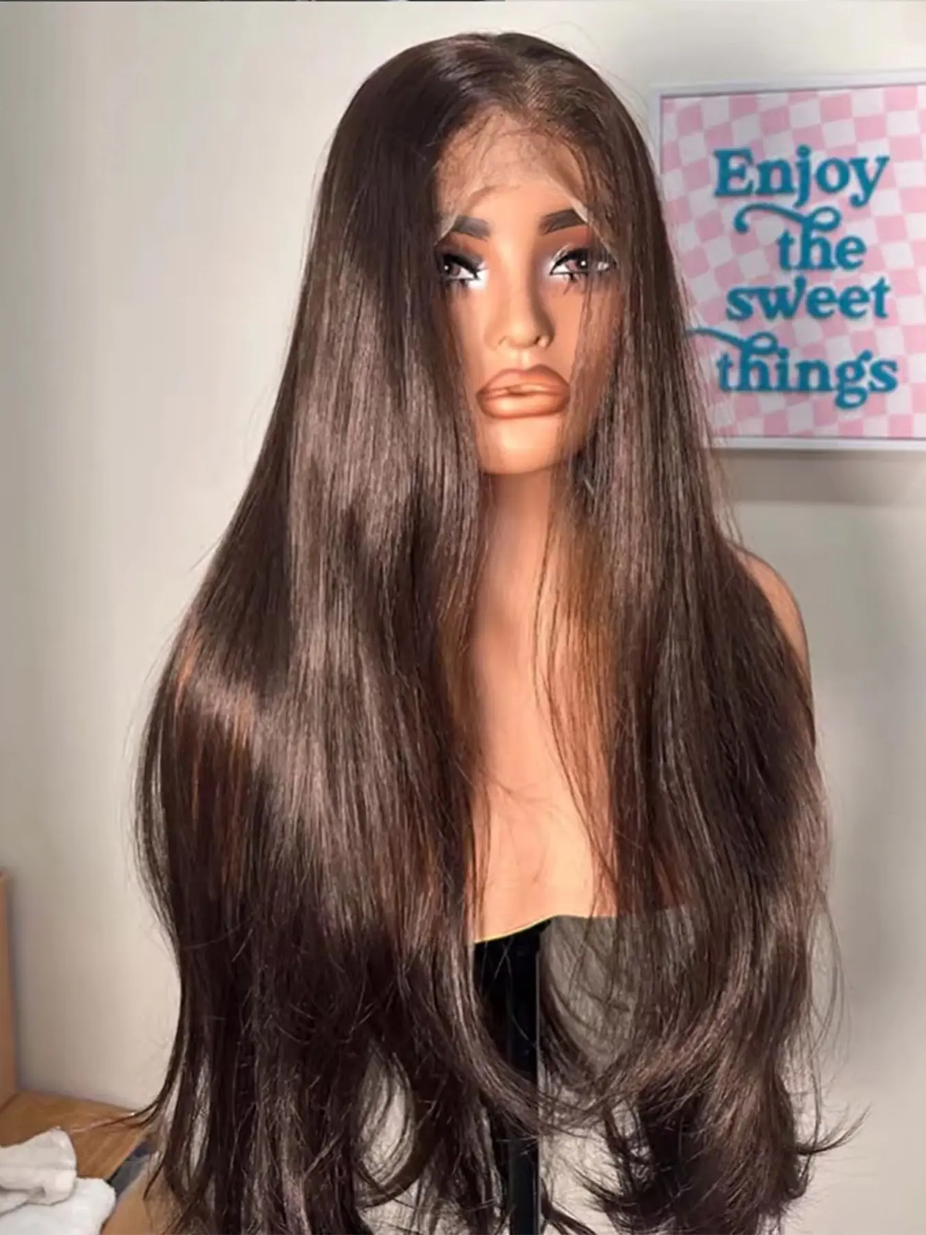 26-Inch Long Synthetic Lace Wig, Women's Natural Big Wave Wig, Natural Hairline, Suitable for Role Play and Daily Wear