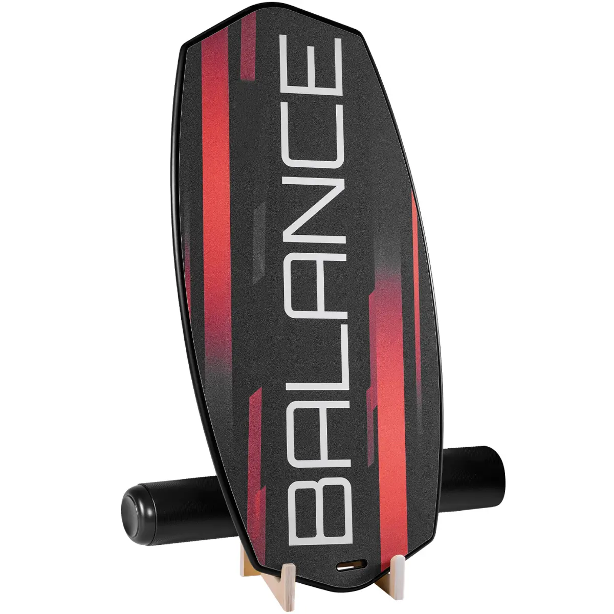 [Fahuac] 2-in-1 Board & Roller Set Wooden Balance Board Trainer, 3-level Heights, 360° Rotation, Magnetic Stopper System, Anti-Slip Surface, Carry Handle, Portable Space-Saving Design, Quick Organized Storage, 200kg Capacity, Core Workouts Focused, Black,