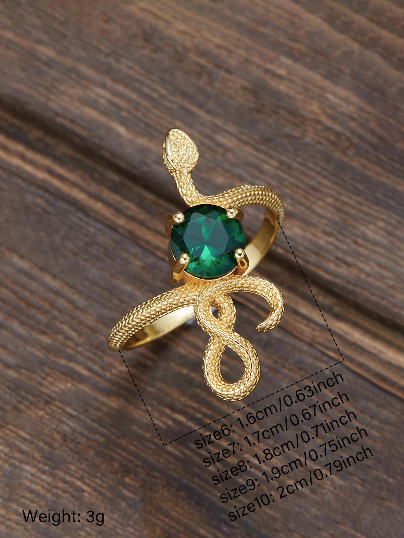 Punk Vintage Snake Design Ring, Fashion Accessories for Both Men & Women for Party, Daily Clothing Decor, Trendy All-match & Exquisite Jewelry for Birthday Gift