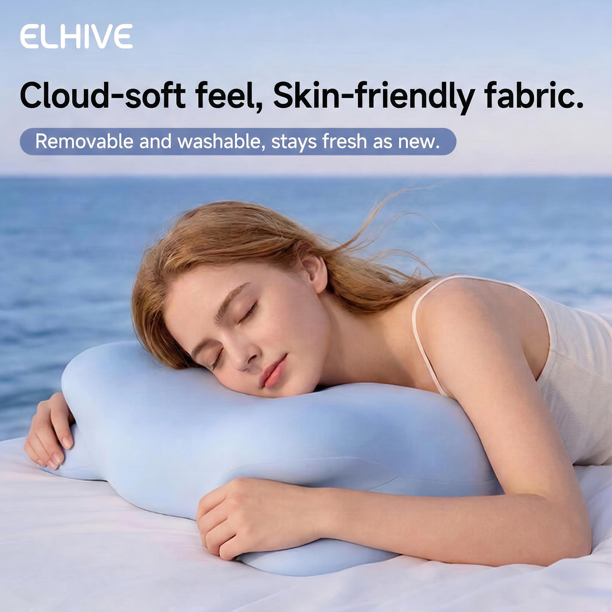 Comfortable Pillow Designed for Neck Support, Featuring a Zoned Contour for Side And Back Sleepers, with a Cooling Cover That Is Breathable And Washable. This 4D Cloud Sleep Pillow Promotes for Deep Rest And Is Ideal for Both Travel And Home Use