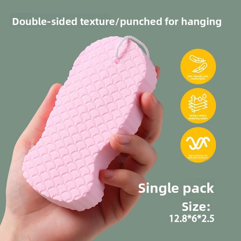 Magical exfoliating bath sponge, 3D ultra-soft exfoliating bath sponge, gentle on the skin and reusable, an alternative to exfoliating gloves, Exfoliating shower scrubber