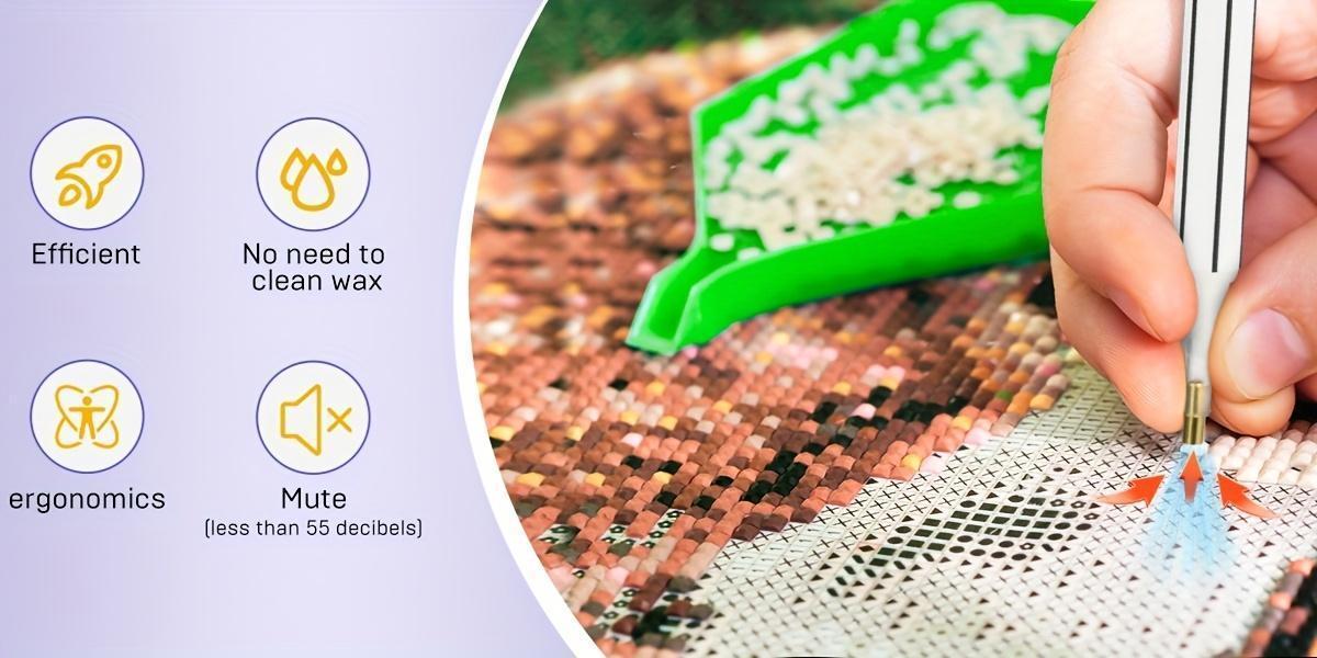 Bad eyesight & shaky hands ruining your diamond art? This electric suction pen picks gems perfectly every time!