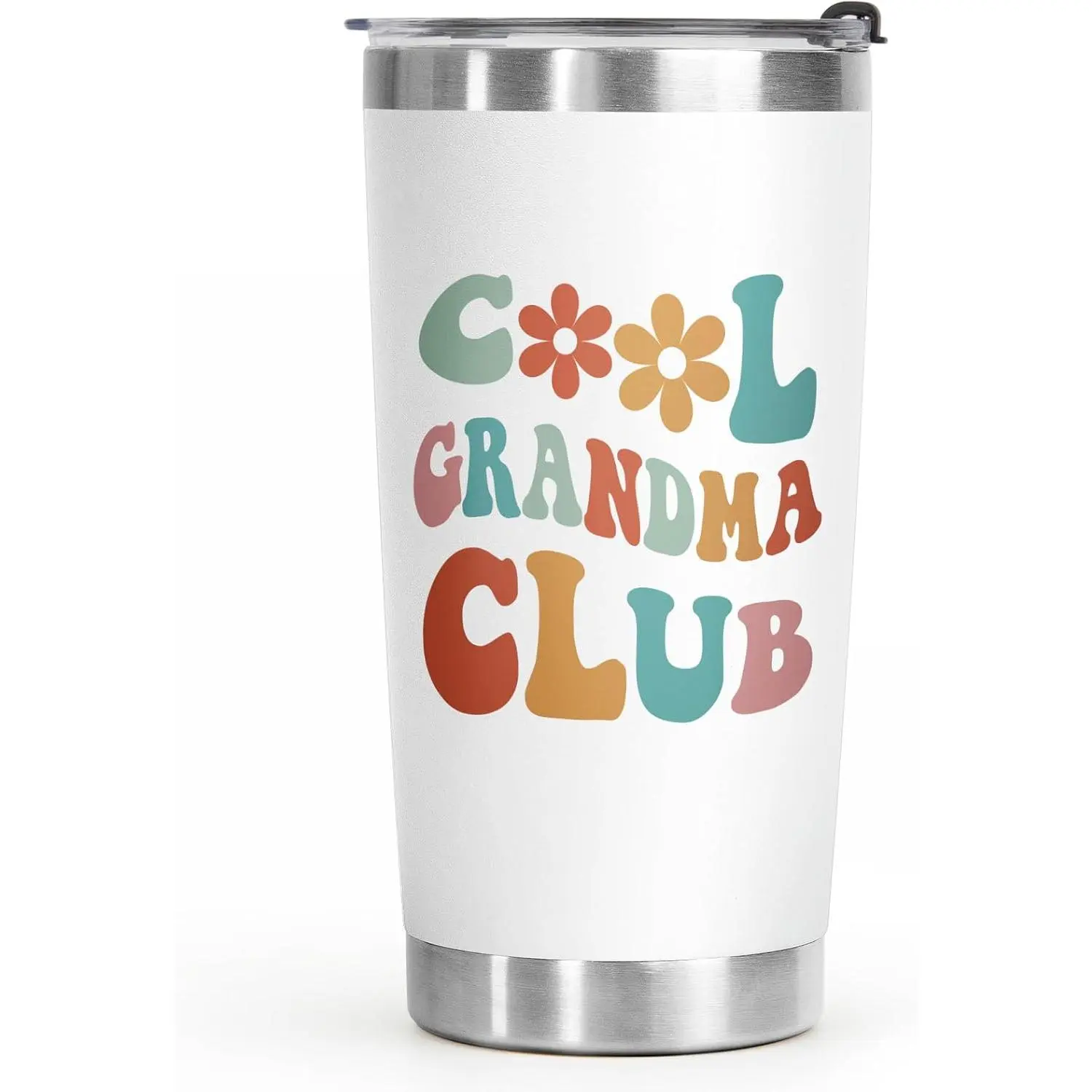 20oz Portable Cool Grandmas Club Vacuum Tumbler - Mother's Day, Birthday Gift for New Grandmas, First-Time Grandma-to-be - Kitchenware Drinkware Coffee Cup