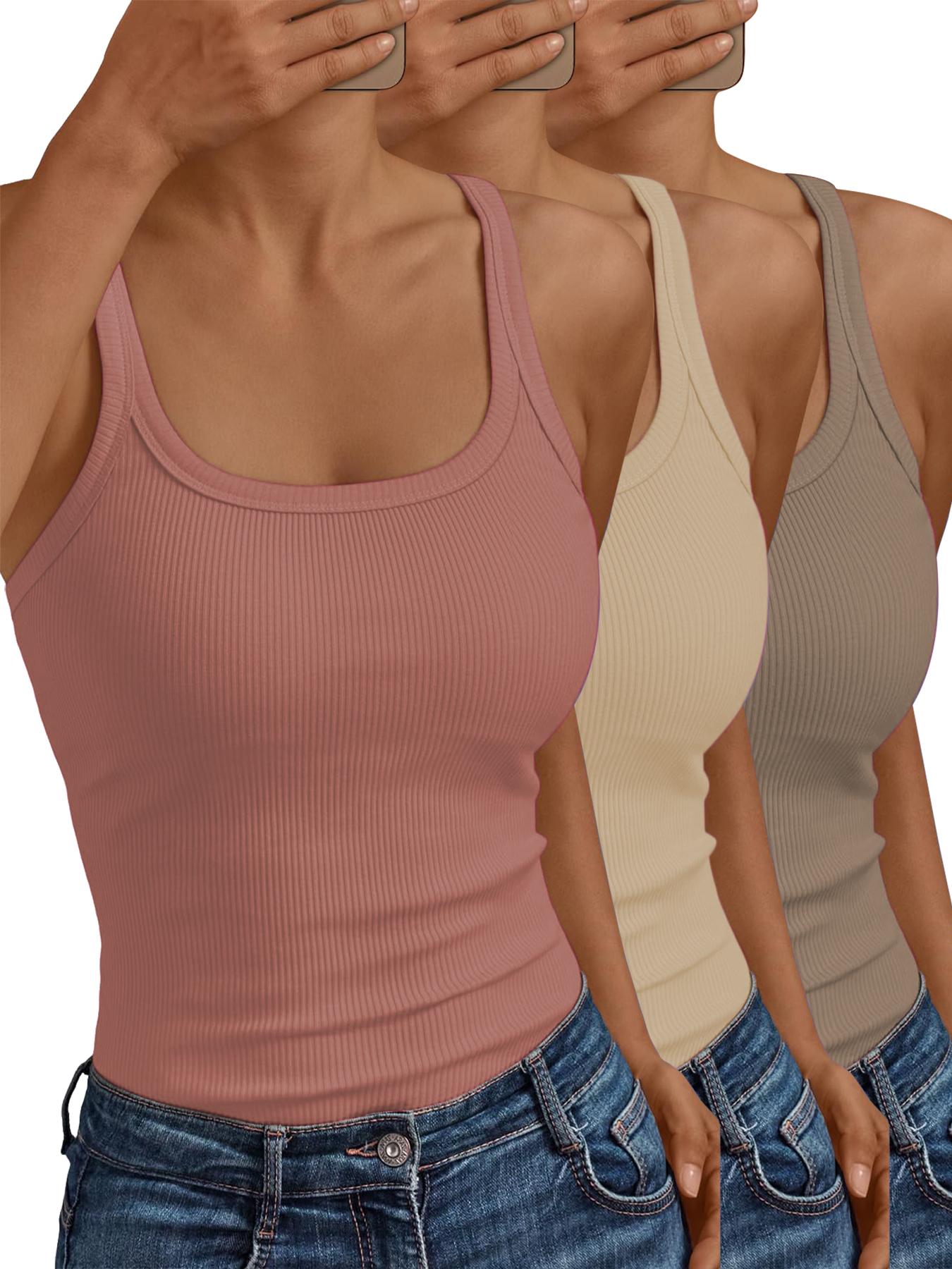 Women's Solid Scoop Neck Cami Top, Casual Sleeveless Top for Daily Wear, Ladies Clothes for All Seasons, Womenswear