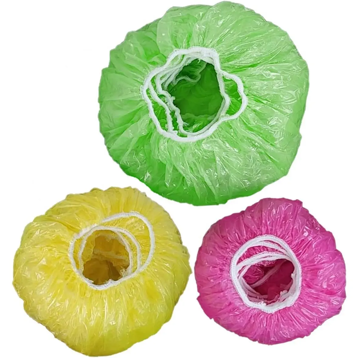Washable   Covers Storage Odd Shaped Plates Bowl Dishes Saran Wrap Color Coded by Size,100 Pieces