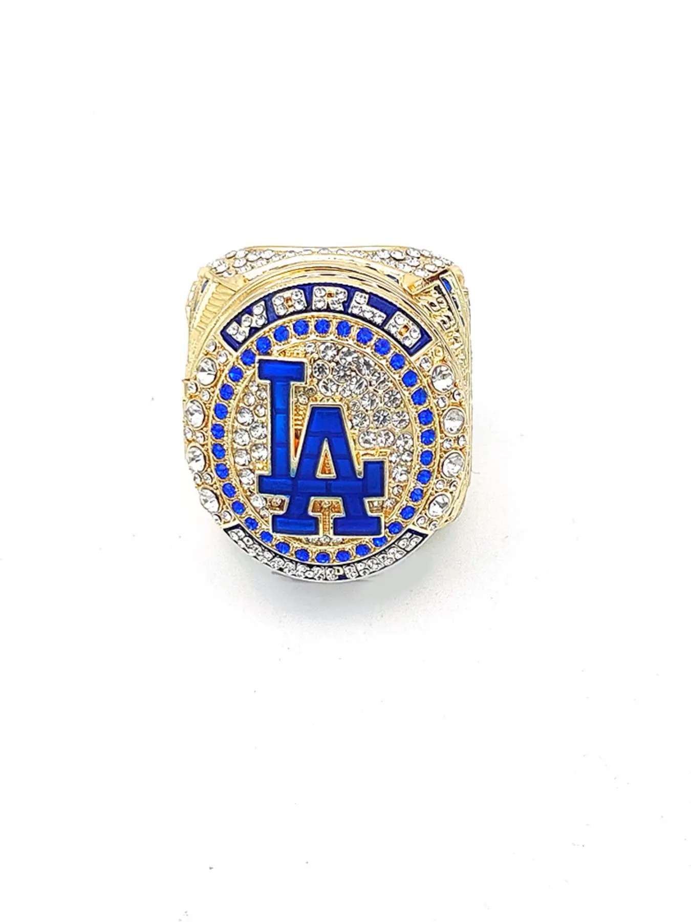 Adjustable Championship Ring, Dodgers Championship Souvenir Gift, Sporty Style, Alloy Material, Letter Pattern, All Seasons Accessory