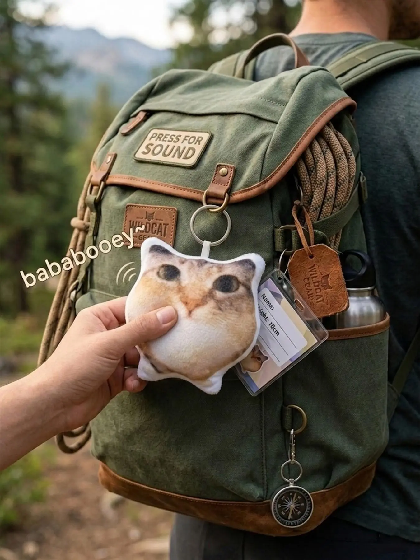 Squeeze Talking Cat Plush Keychain, Soft Stress Relief Cat Toy, Cute Pet Key Accessory Gift for Cat Lovers, Perfect for Cat Enthusiasts, Cute Keychains for Car Keys