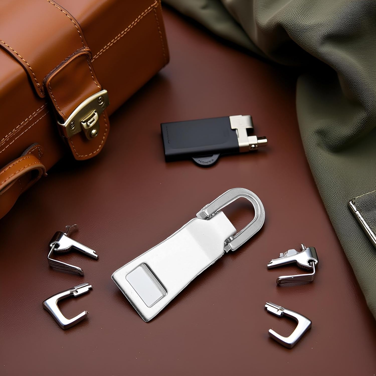 Zipper Pull Replacement Kit, Pull Replacement Repair, Zipper Slider Tab for Luggage Backpack Jacket Suitcase Coat Sewing Notions and Supplies ()