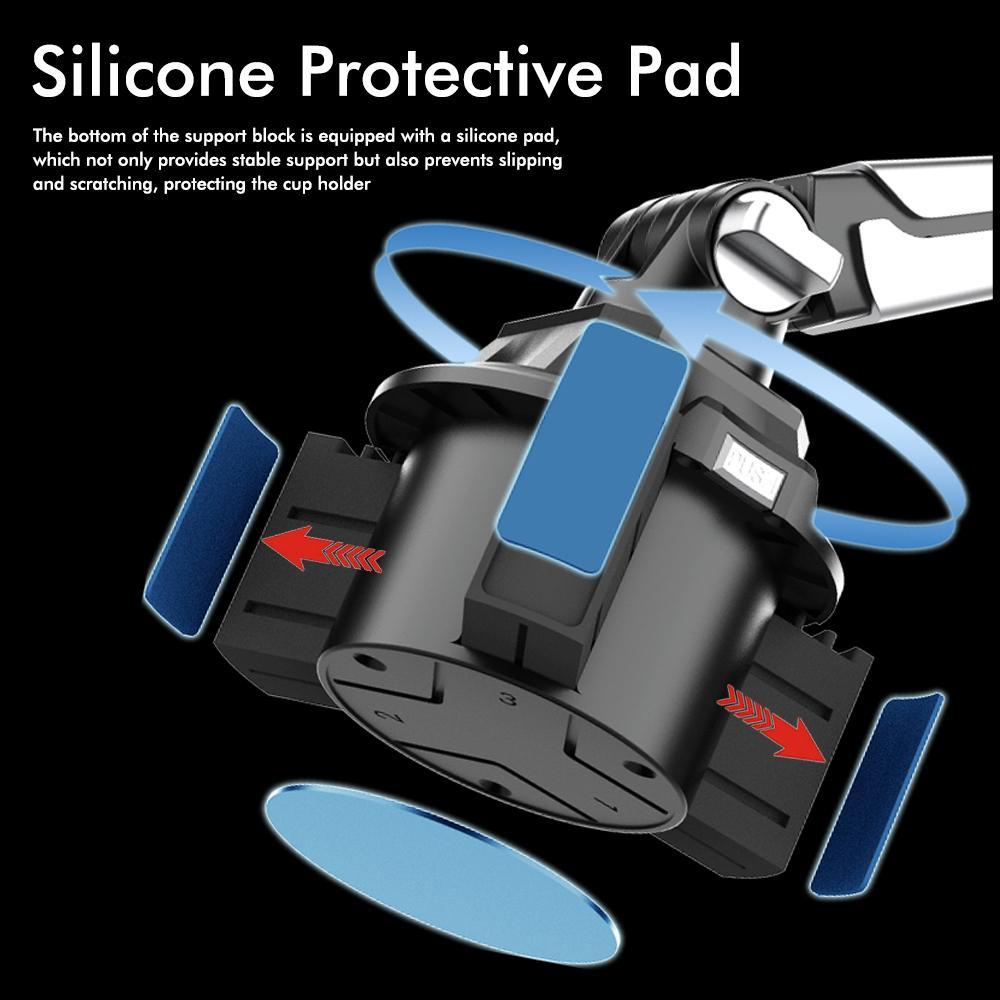 Car Cup Holder Phone Mount, Universal Tablet and Smartphone Holder with Long Adjustable Arm for Vehicles, Convenient Accessory for Driving, Cell Phone Car Mount