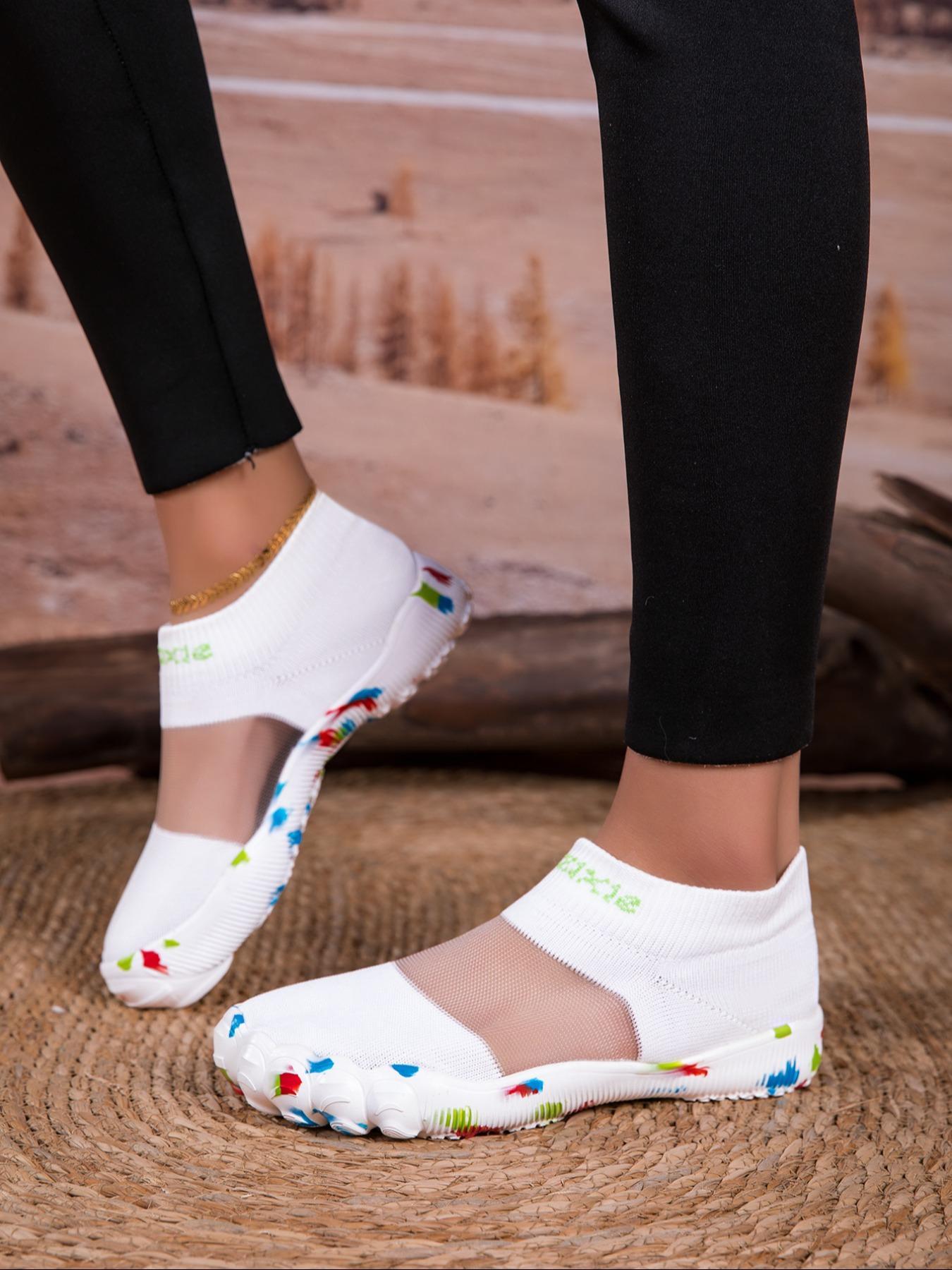 Unisex's Minimalist Sporty Slip on Sock Sneakers, Casual Breathable Comfortable Water Shoes, Barefoot Youth Womens Shoes for Beach Swimming, Watershoes, Lightweight Swim Shoes