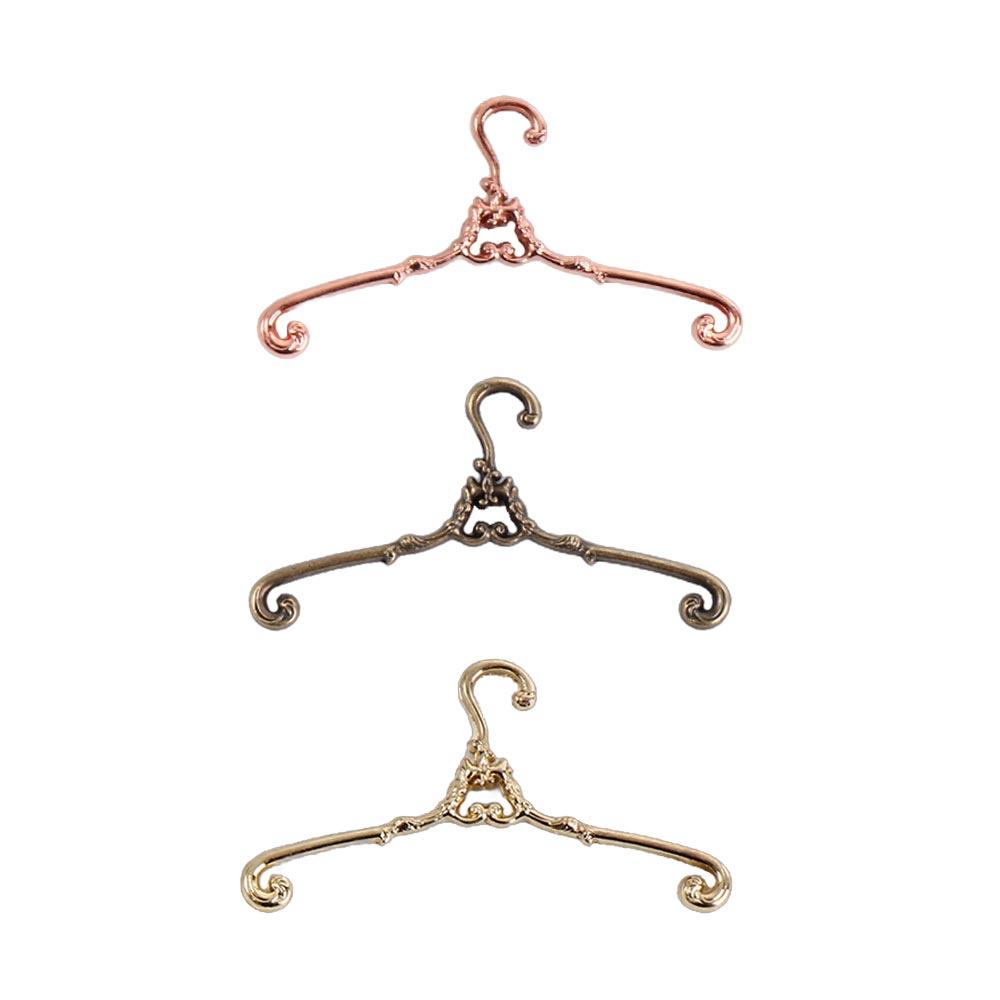 5Pcs Metal Doll Clothes Hanger Windproof Multi Functional Mini Coat Hanger Retro 4/6.5cm Dolls Clothes Rack Ob11 Doll Clothes