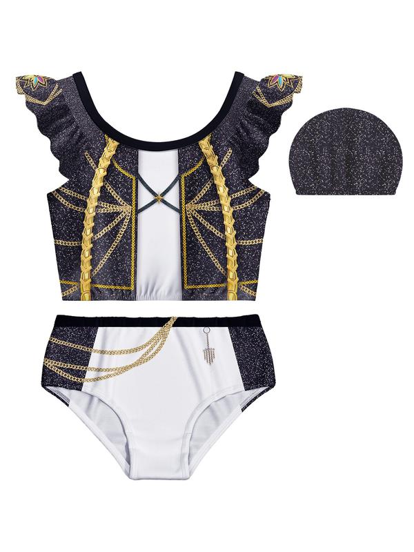 Kpop Demon Hunters Rumi Mira Zoey Costume Girl Swimsuit Set, 3-Piece Swimwear, Spring Summer Fashion, Perfect Gift for Girls