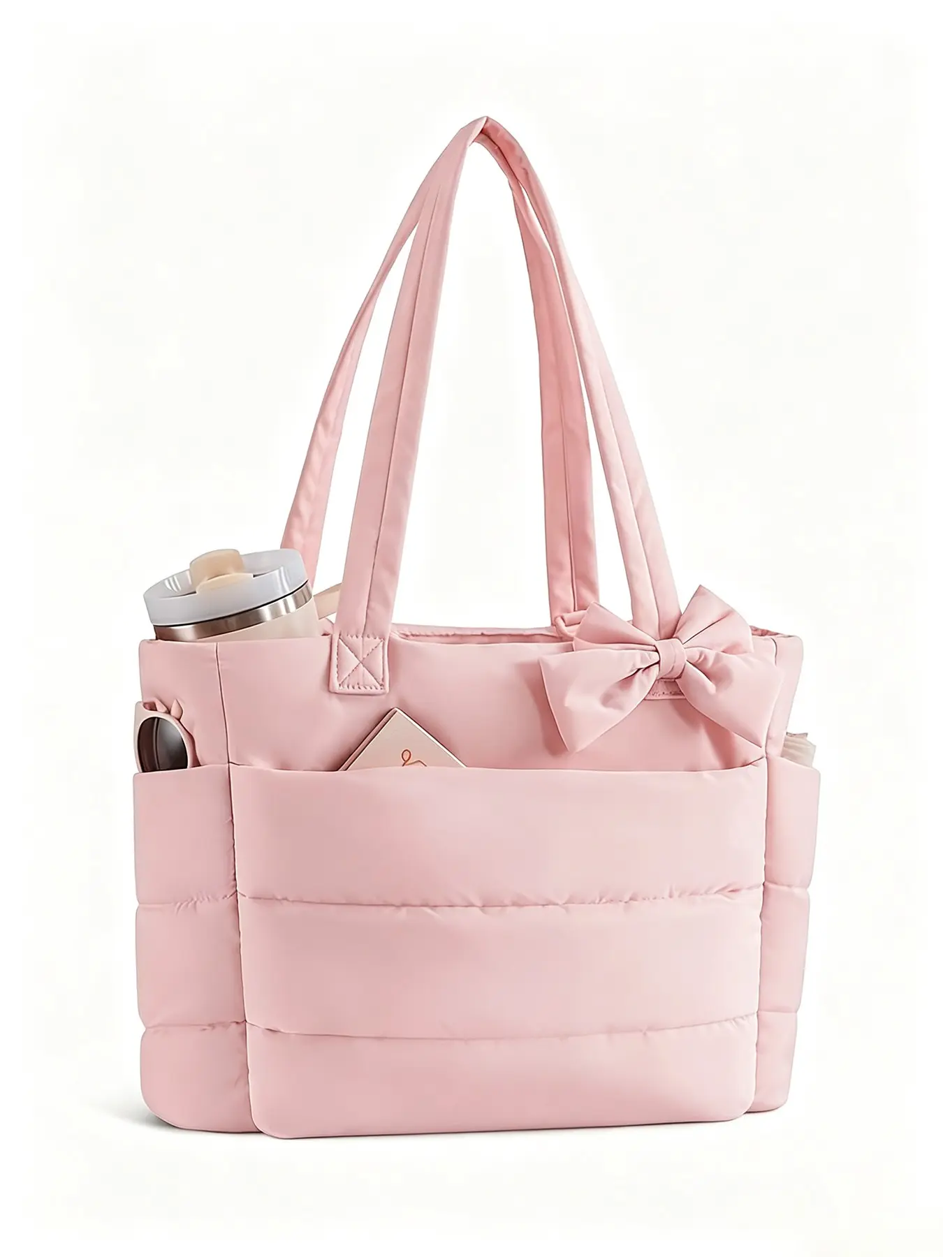 Large Capacity Tote Bag for Books, Laptops, and More, Versatile for Commuting, School, Short Trips, Maternity, Elegant Solid Style, Elegant Daily Commuter Bag