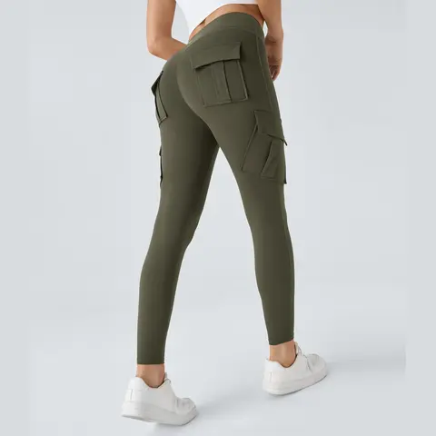 Halara High Waisted Cargo Pocket Skinny Yoga Leggings