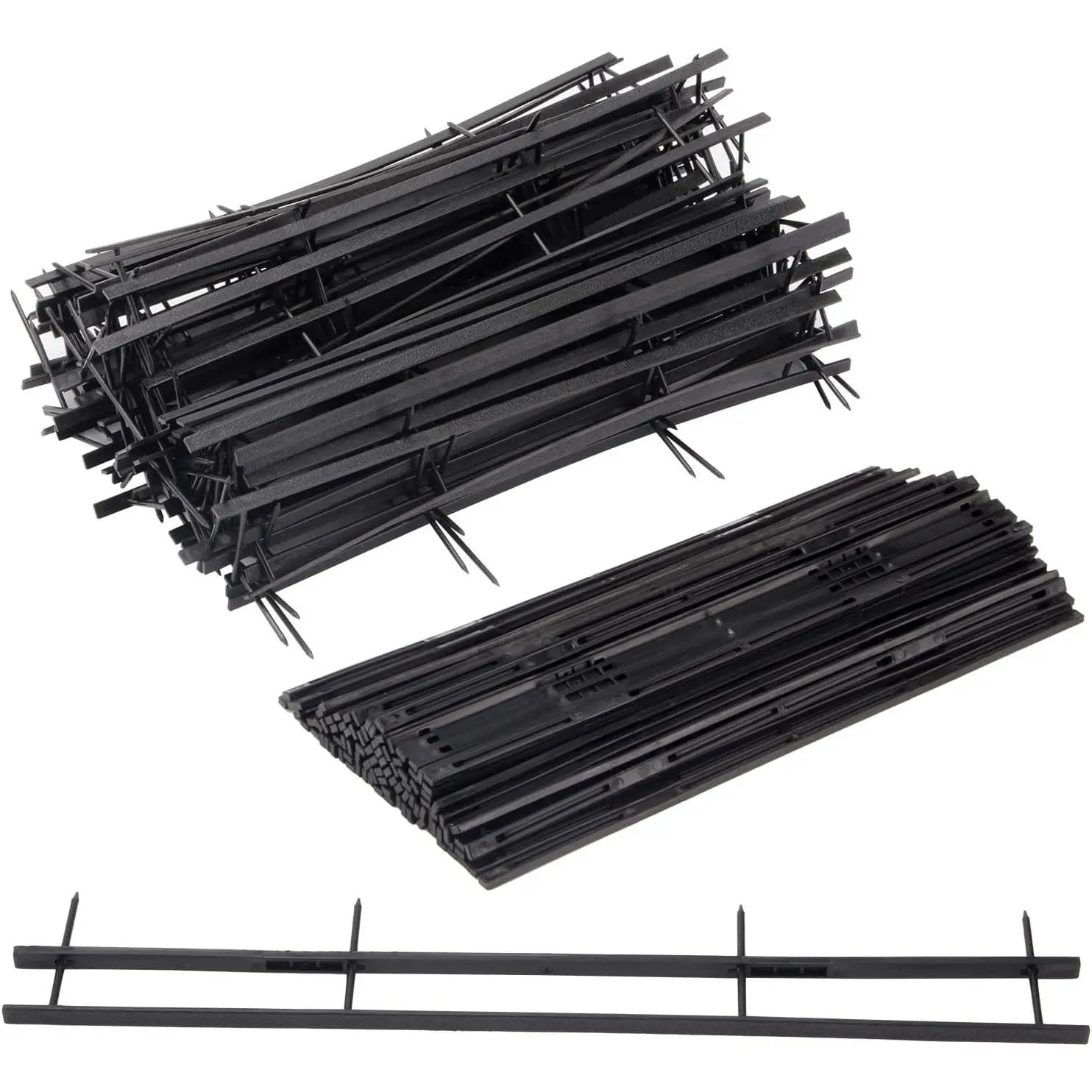 100 Packs Reclosable Binding Spines 11'' Long 1.7" Depth 4 Pin Plastic Binder Combs 200 Sheet Capacity Black Binding Strips
