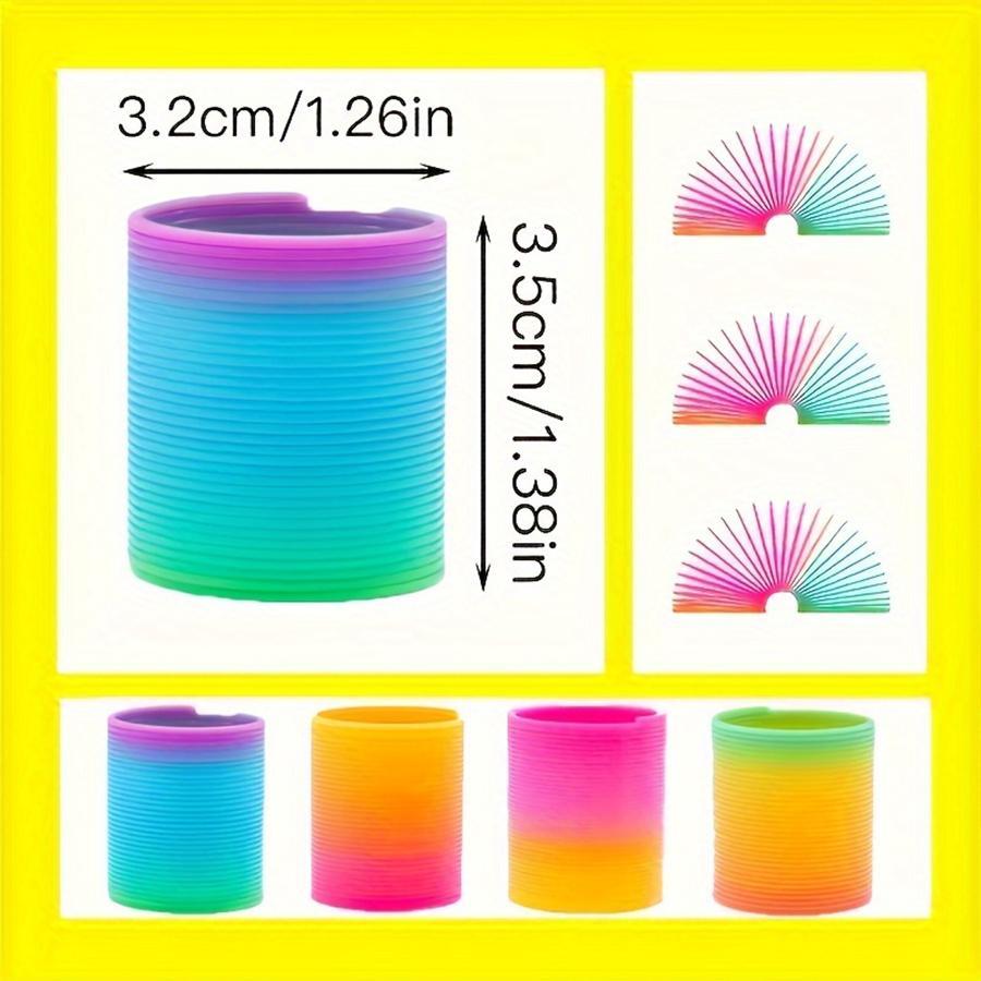 Random Rainbow Spring Assortment, 24/120pcs Colorful Slinky Coils for Youngsters' Parties & Gifts, Party Favors for Birthday, Wedding, Festival