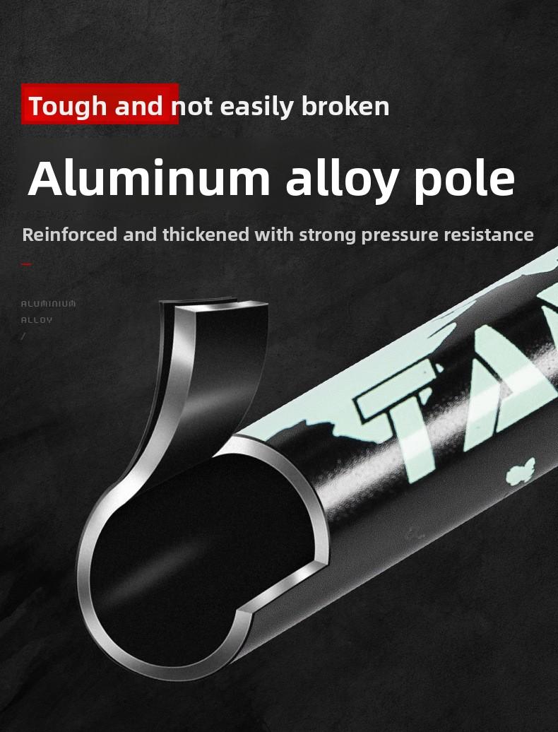 Aluminum alloy folding trekking pole, ultra-light and ultra-short, telescopic outdoor walking stick for hiking and climbing, 5-section walking pole