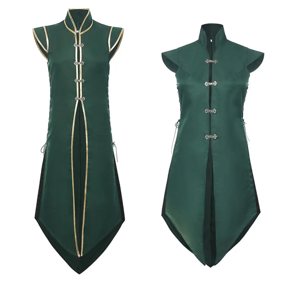 Mens Medieval Viking Vest Vintage Sleeveless Jacket Long Knight Surcoat Renaissance Waistcoat Costume