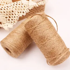 2mm Hemp Rope, Linen Color, Tag String, Packaging Rope, DIY Craft Rope, Braided Hemp Rope, Party Decoration, Holiday Gift Wrapping