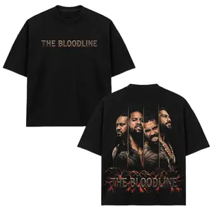 🥊The Bloodline T Shirt| Roman Reigns Jey Uso Jimmy Uso Jacob Fatu WWE Graphic Tee| Vintage Wrestling Streetwear Shirt| Oversized Heavyweight T-Shirt for Men & Women| Retro WWE Fan Apparel| Tribal Chief Merch Gift| Retro The Bloodline Fan Apparel