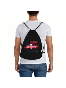 USA 250Th Anniversary Drawstring Backpack Patriotic American Flag Gym Bag 1776 2026 Lightweight Drawstring Bag Men Women Lightweight Gym Bag