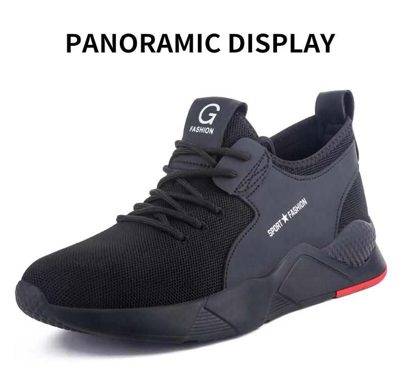 Steel Toe Work Safety Shoes  Work Sneakers Breathable Lightweight Indestructible Shoes Men Safety Shoes