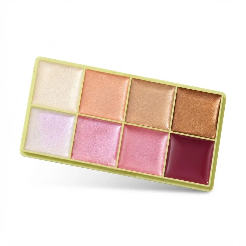 8 Colors Cream Highlighter Palette, Shimmer Body Face Illuminator, Radiant Glow Contour Blush Makeup, Perfect for Glamorous Looks