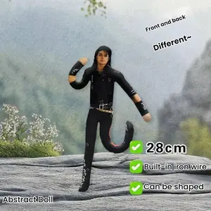 Anime Michael Jackson Cosplay Prop Doll Plush Stuffed Figure Dolls Room Decoration Abstract Joint Mobility Props Gift