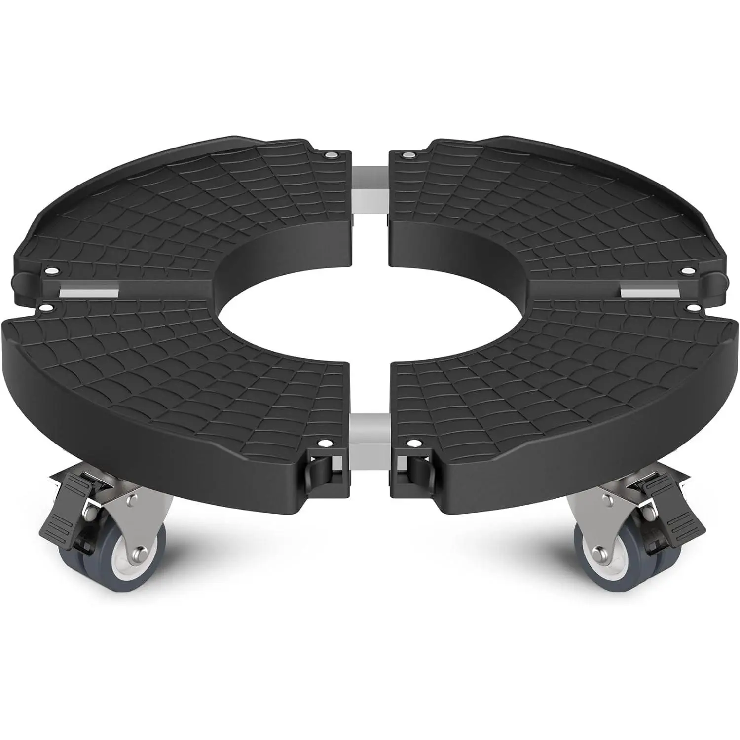 Heavy Duty Plant Stand with Wheels, 1Pack Adjustable 15-22 Plant Caddy with Lockable Caster Wheels 440LBS, Rolling Stand/Dolly/Roller for Indoor Outdoor Large Planter, Flower Pot,Black
