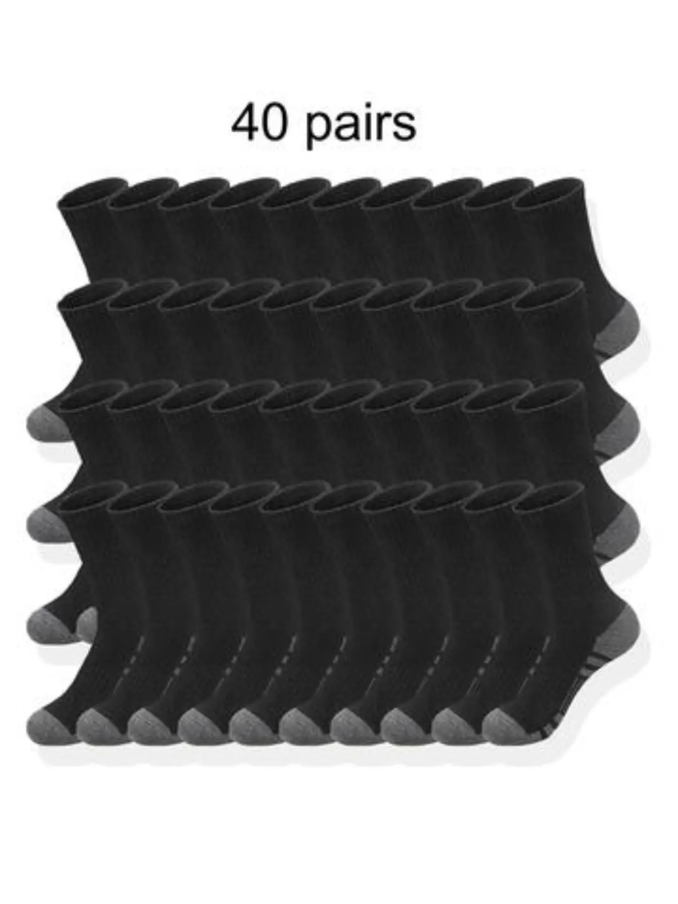 Men's Classic Crew Socks, Breathable & Comfortable, Moisture-Wicking, Striped Knit Fabric, Polyester Material