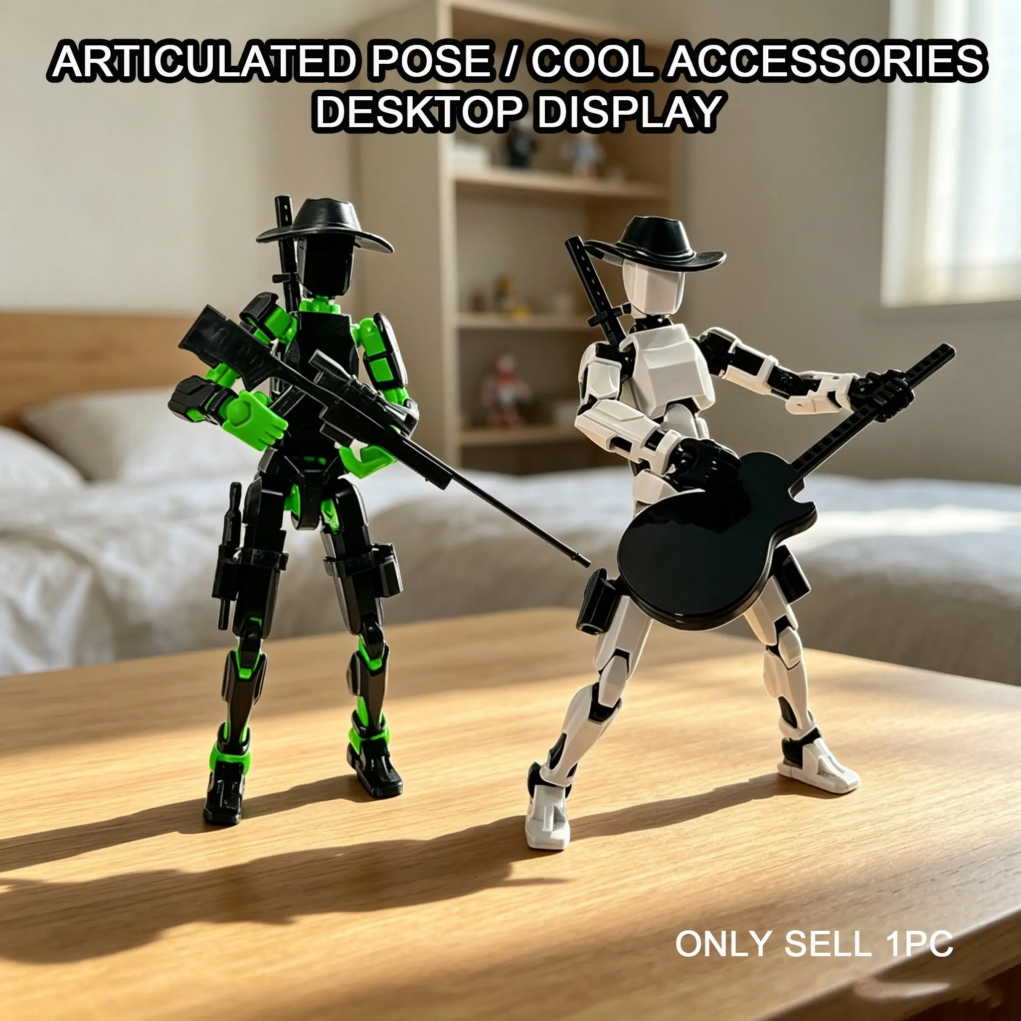 Multi-Joint Action Figure Ornament, Western Cowboy Decorative Figurine, Ready-To-Assemble Desktop Office Decoration, Perfect for Desk Aesthetics