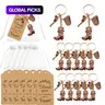 12 Set Western Cowgirl Keychain Party Gift Set, Metal Key Rings with Hat and Boot Charms, Cowboy Theme Birthday Wedding Gifts, Metal Keychains #GLOBAL PICKS