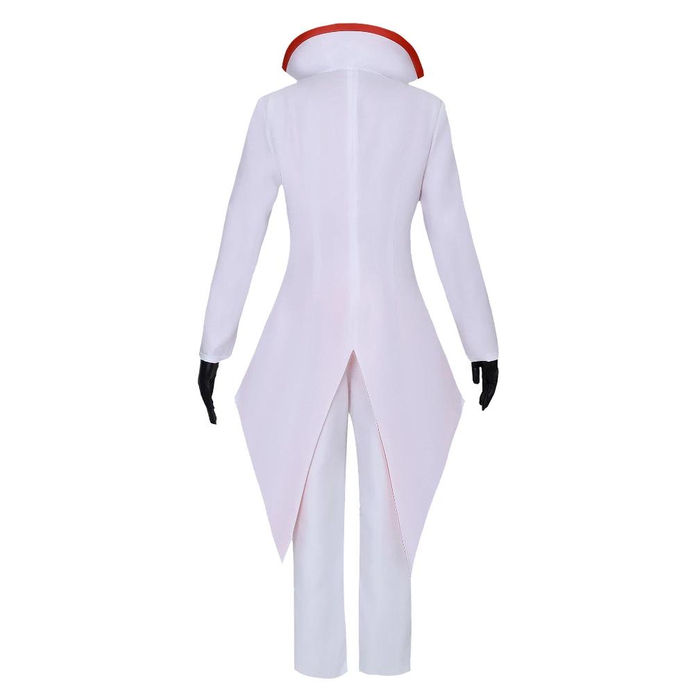 Hazbin Lucifer Cosplay Anime Hotel Morningstar Cosplay Costume Wig Daddy White Suit Devil Hell Halloween Party Adult Men Cos # 1