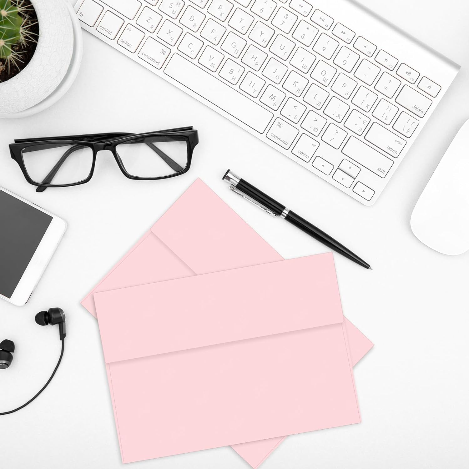 100 Packs  5x7 Envelopes, A7 Envelopes for Card Invitation Wedding Birthday Party  Shower