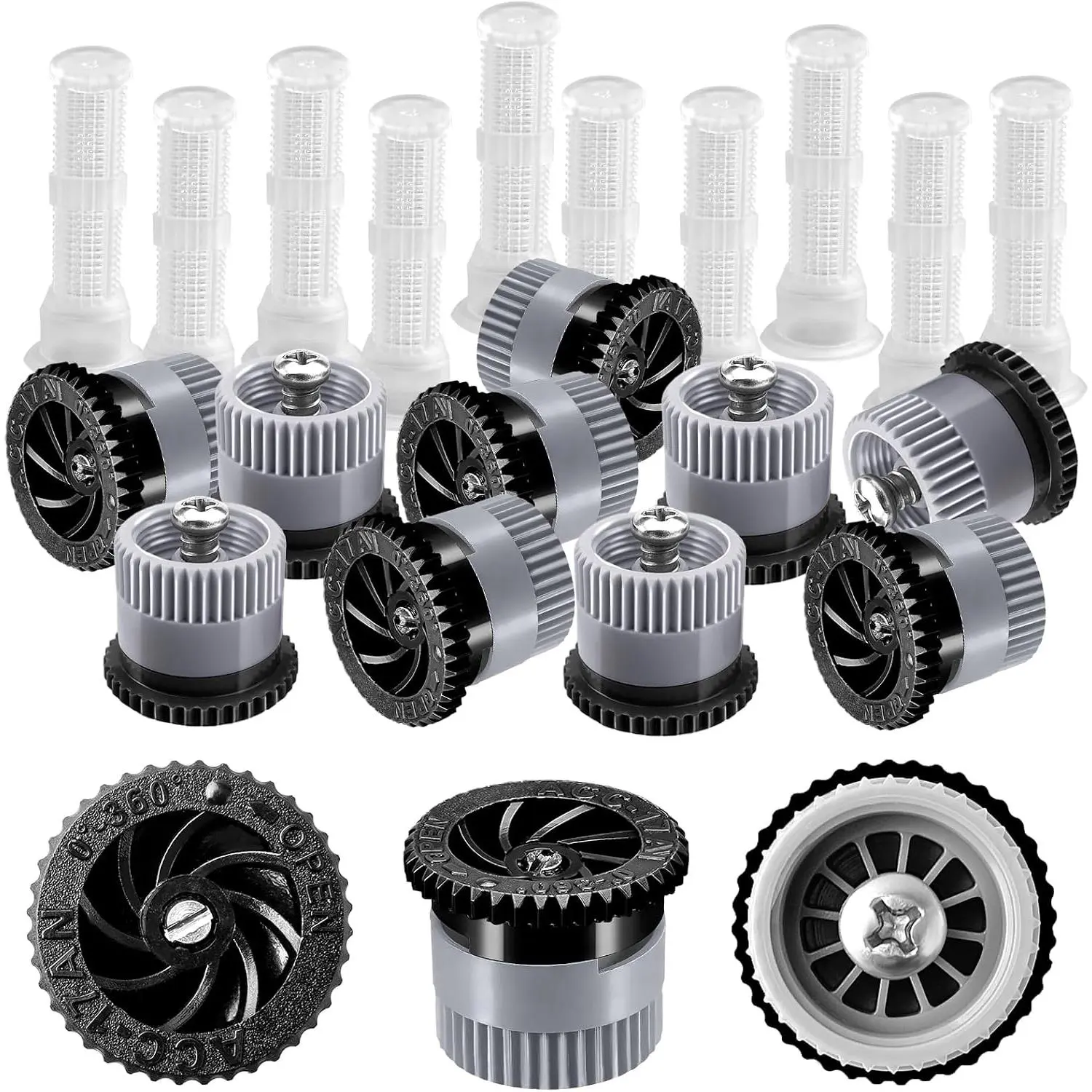 10 count Variable Arc Nozzle,  Pop-up Sprinkler Heads Compatible with Hunter, RainBird,   Pop Up Sprinklers for Garden Lawn Irrigation (17AN)
