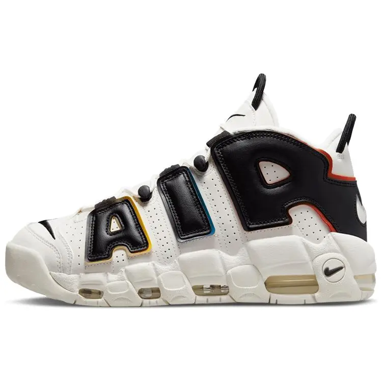 Nike Air More Uptempo Pippen Retro Basketball Shoes for Men in White and Black Verifiable, with credentials and supporting global authentication