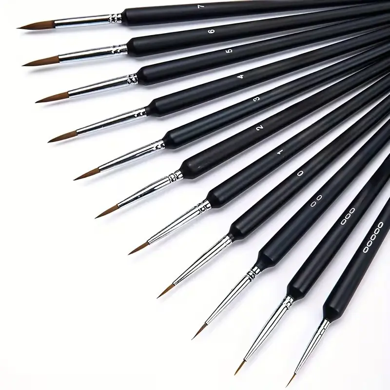 Durable Wolf Brush for Art Supplies, Ideal for Acrylic Oil, Watercolor, Face, Nail, Scale Model Painting, Line Drawing