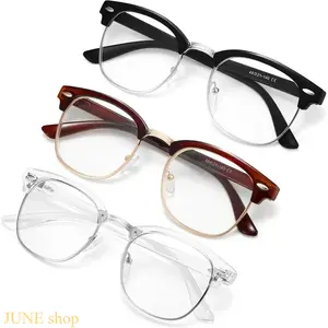 Glasses Eyewear Digital Screen Eyewear Gaming Optical Shades 2026 New Semi Rimless Frame With Clear Lenses Unisex For Men And Women Blue Light Blocking Anti Fatigue Lightweight Comfortable Frame For Gaming Working Office Study Daily Electronic Device Use