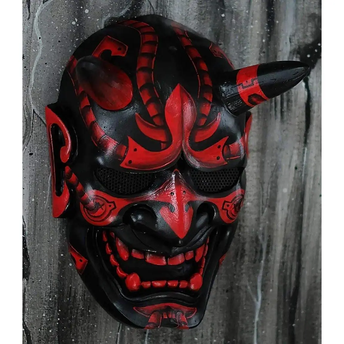 Harmless Soft Latex Halloween Face Mask - Japanese Hannya Demon, Oni, Samurai, Noh, Kabuki, Prajna Devil Mask for Party Costume (Toys & Hobbies Classic & Novelty Stress Relief Toy), Friend