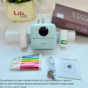 Portable Mini Thermal Printer Set, USB Charging, Bluetooth-compatible Connection, Photo Label Text Printing, Ideal for Office Home Learning, Great Gift