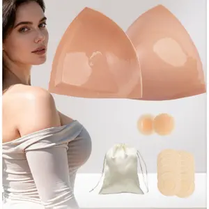 Double-Sided Sticky Bra Insert Pads, Reusable Adhesive Push-Up Bra Pads for Large Breasts