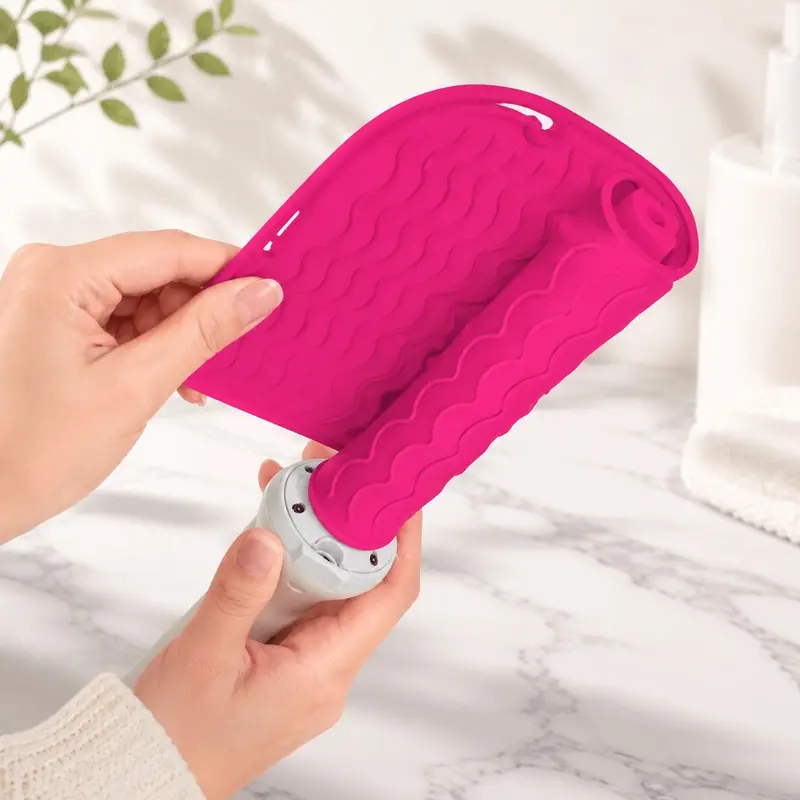 1Pieces Heat Resistant Silicone Pads, Non-slip Non-heat Pads, Silicone Insulation Pads, Suitable for Hairdressing Tools Hot Irons - Travel Essentials - Mother's Day Valentine's Day Birthday Gifts-L