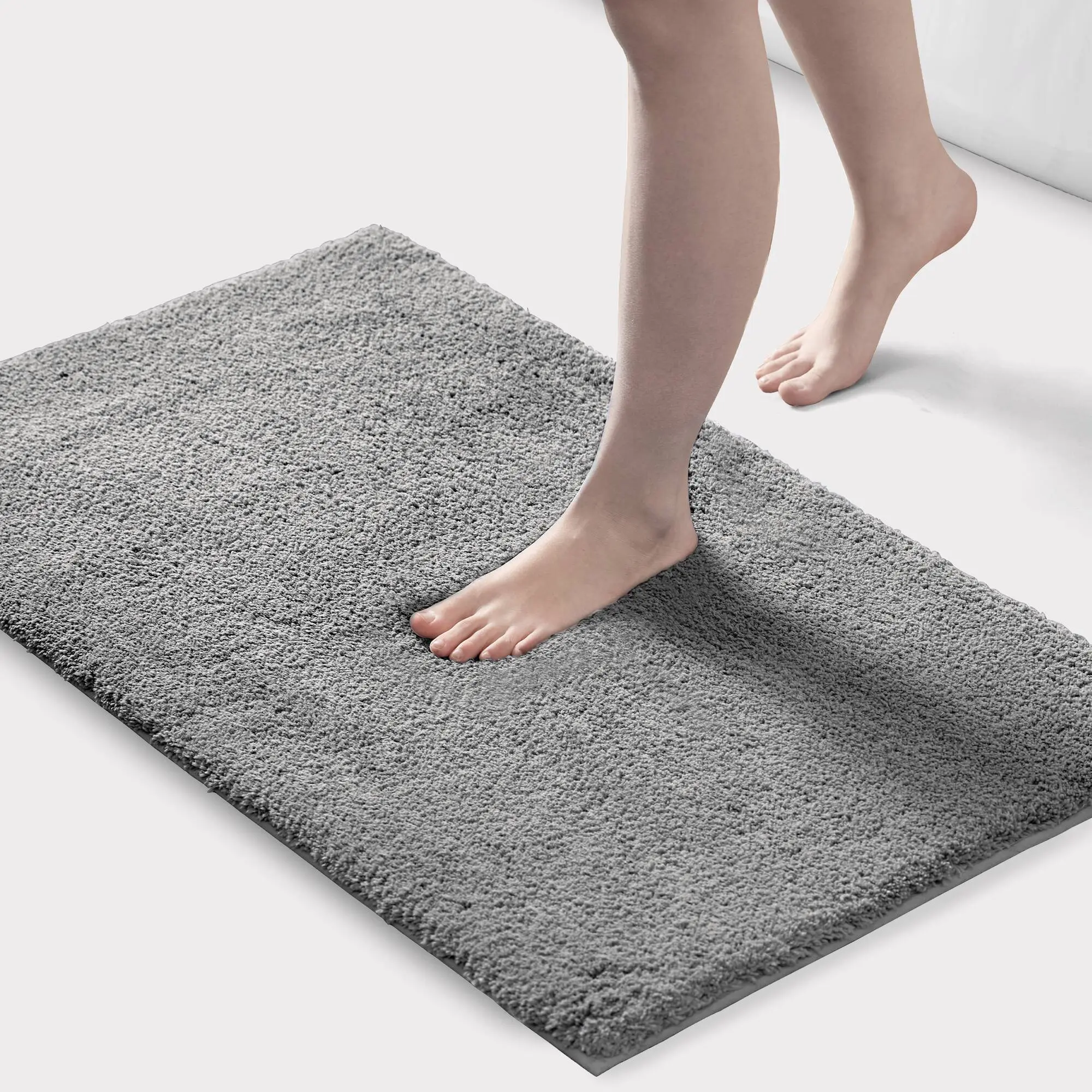 ARCH 24x40 Inch Bath Rug Soft Absorbent Non-Slip Bathroom Floor Mat Machine Washable Plush Chenille Bath Mat for Tub Shower Vanity Toilet Room Quick Dry Bathroom Carpet Grey, Home Furniture and Household Product Search Terms for US Online Shopping