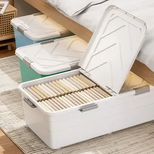 Extra-large under-bed storage box, plastic storage box for household items, specialized under-bed storage container