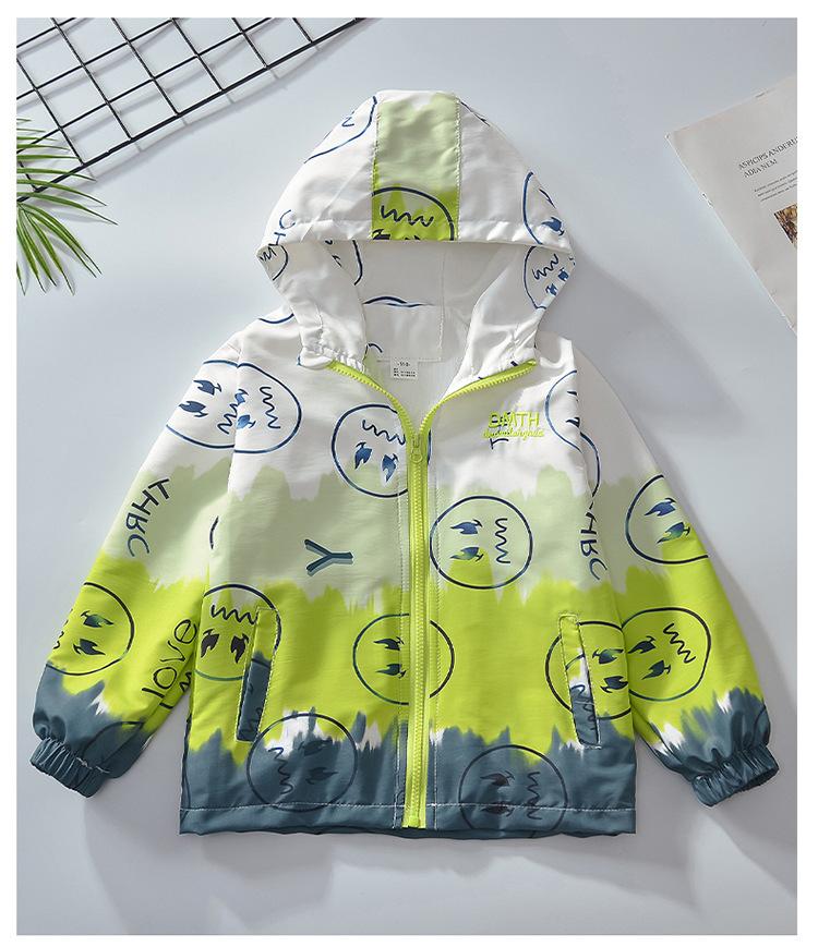(New)Kids Boys' Spring Autumn Thin Windbreaker - Lightweight Fashion Jacket for to Medium Size Boys, Casual Stylish Outerwear, Breathable Seasonal Coat, Easy Care Polyester Fabric
